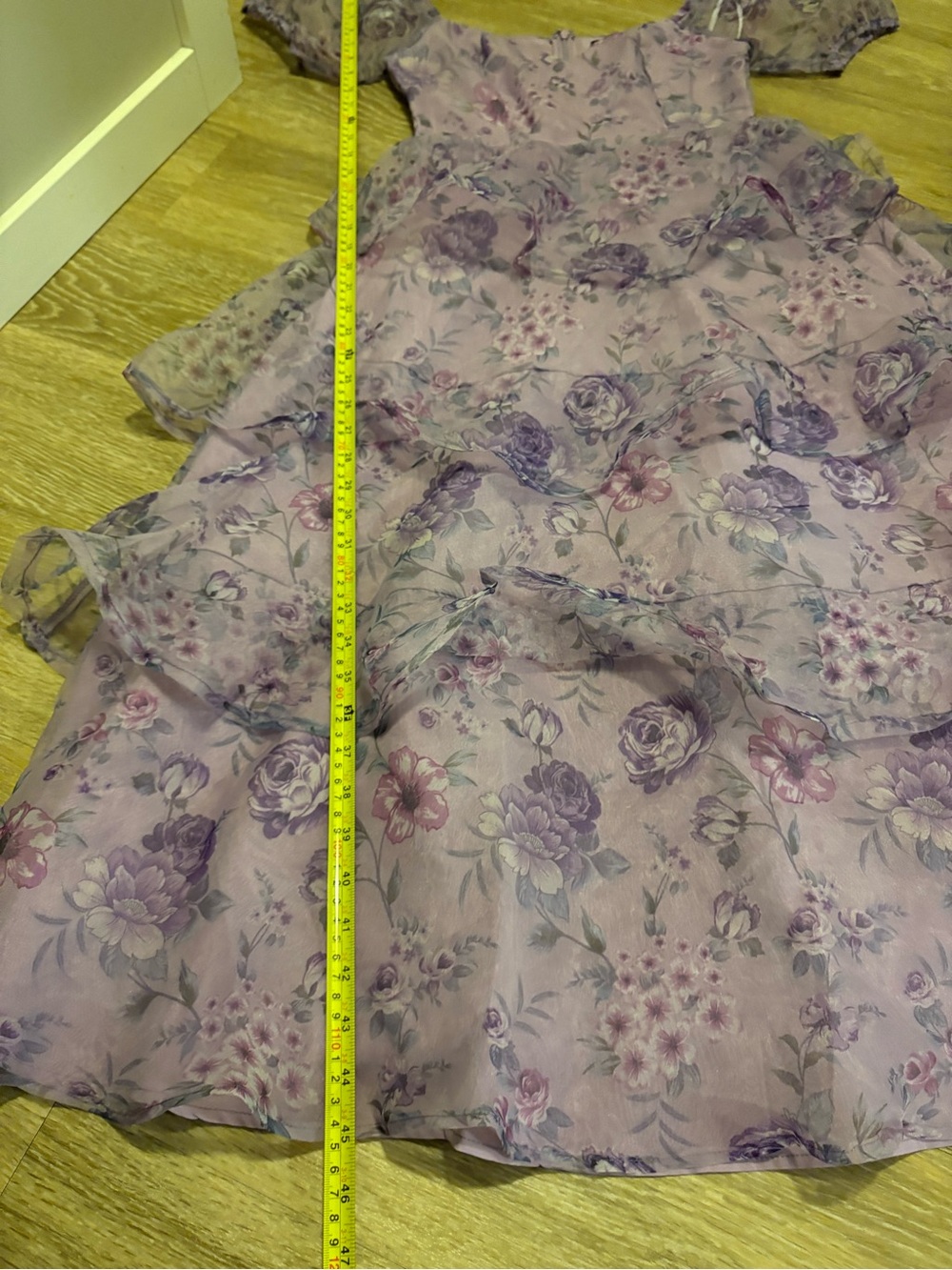 Lulus Oh-So Stunning Purple Floral Organza Tiered Midi Dress - Picture 12 of 12